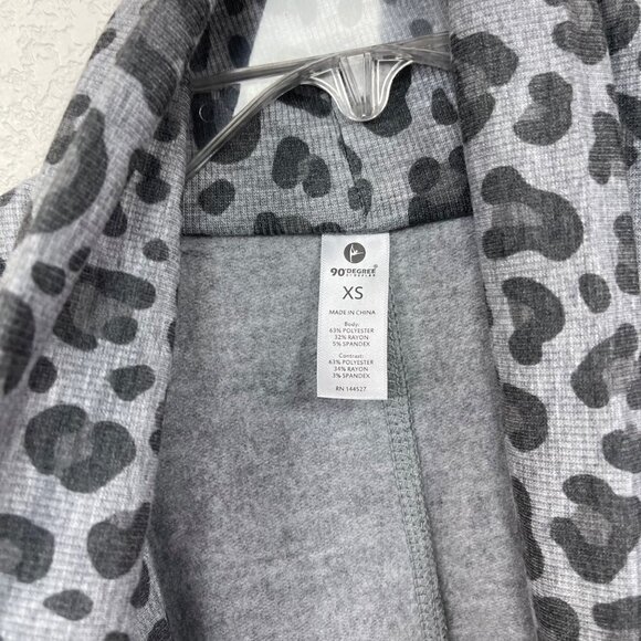 90 Degree by Reflex Animal Print Open Front Cardigan w Pockets Womens size XS - Picture 2 of 4